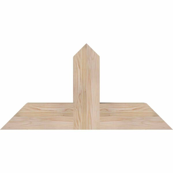 Ekena Millwork Portland Smooth Timber Gable Bracket, Douglas Fir, 36"W x 18"H x 5 1/2"D x 5 1/2"F, 12/12 Pitch GBW036X18X0606POR00SDF - main